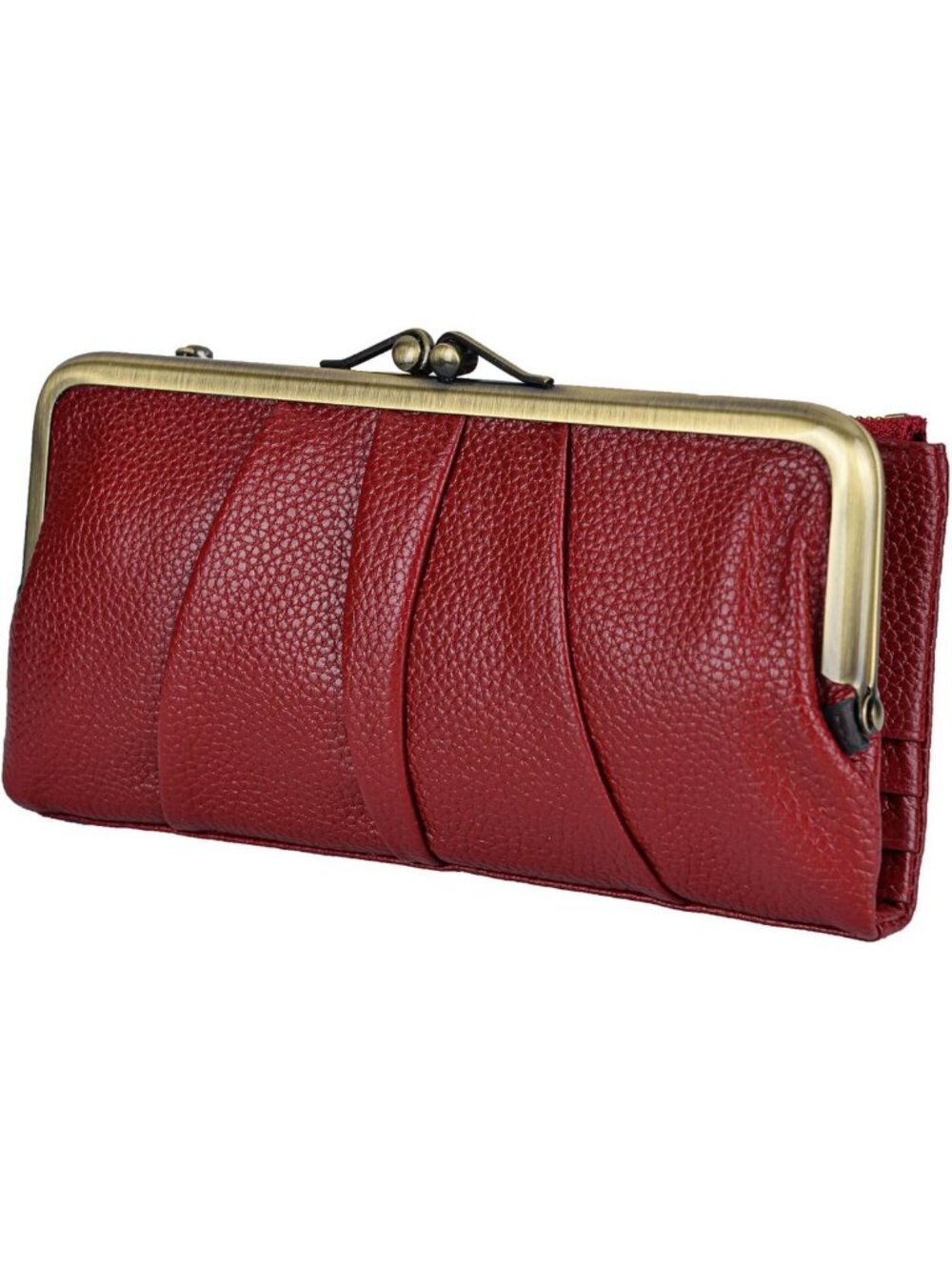 Stylish RFID Blocking Leather Clutch Wallet for Women - Bifold Card Holder